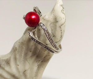 Red HollyWood Glam Ring