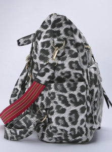 Leopard Print Backback/Purse