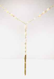 Uncultured Pearl Neckace with Rose beading